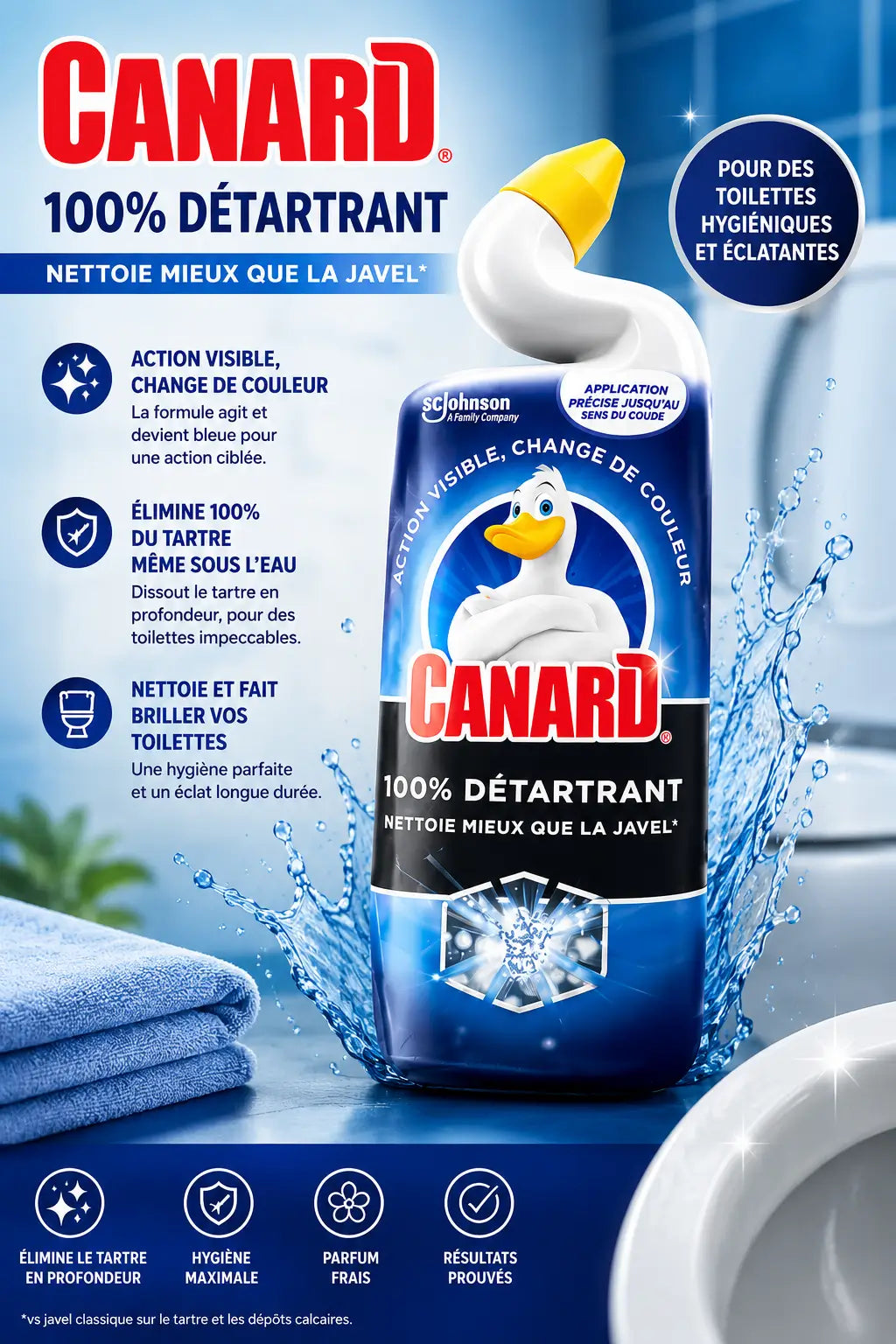 🦆 Canard Magique WC – Adieu Tartre et Mauvaises Odeurs ! 🚽