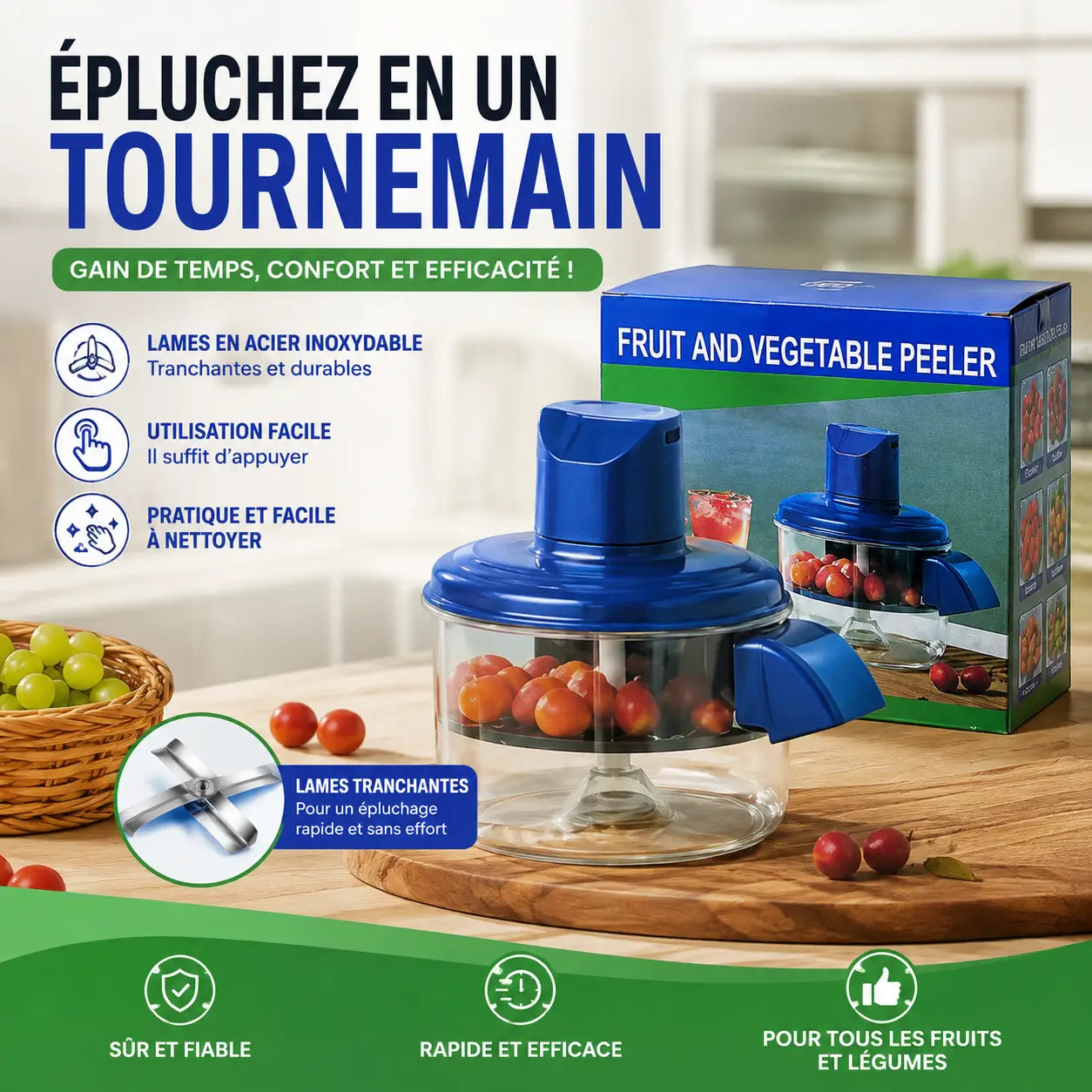Éplucheur automatique électrique fruits et légumes