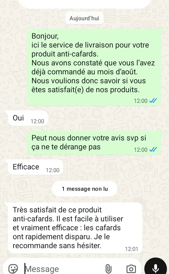 🌿 Éradiquez les Cafards Rapidement avec Notre Solution Anti-Cafard !